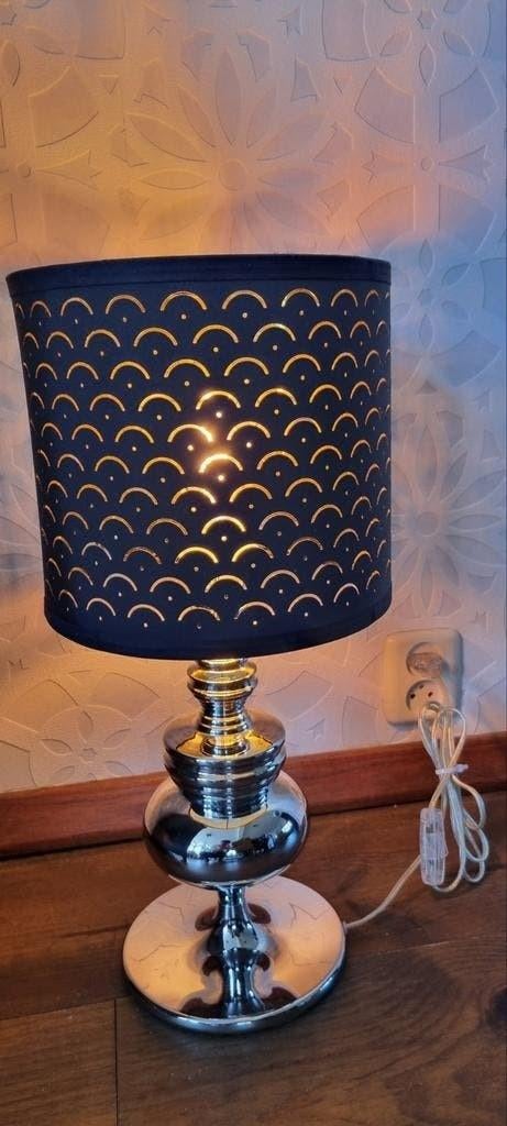 Chroom space age retro Bollamp lamp bollenlamp vintage bol, Huis en Inrichting, Lampen | Tafellampen, Ophalen of Verzenden, Zo goed als nieuw