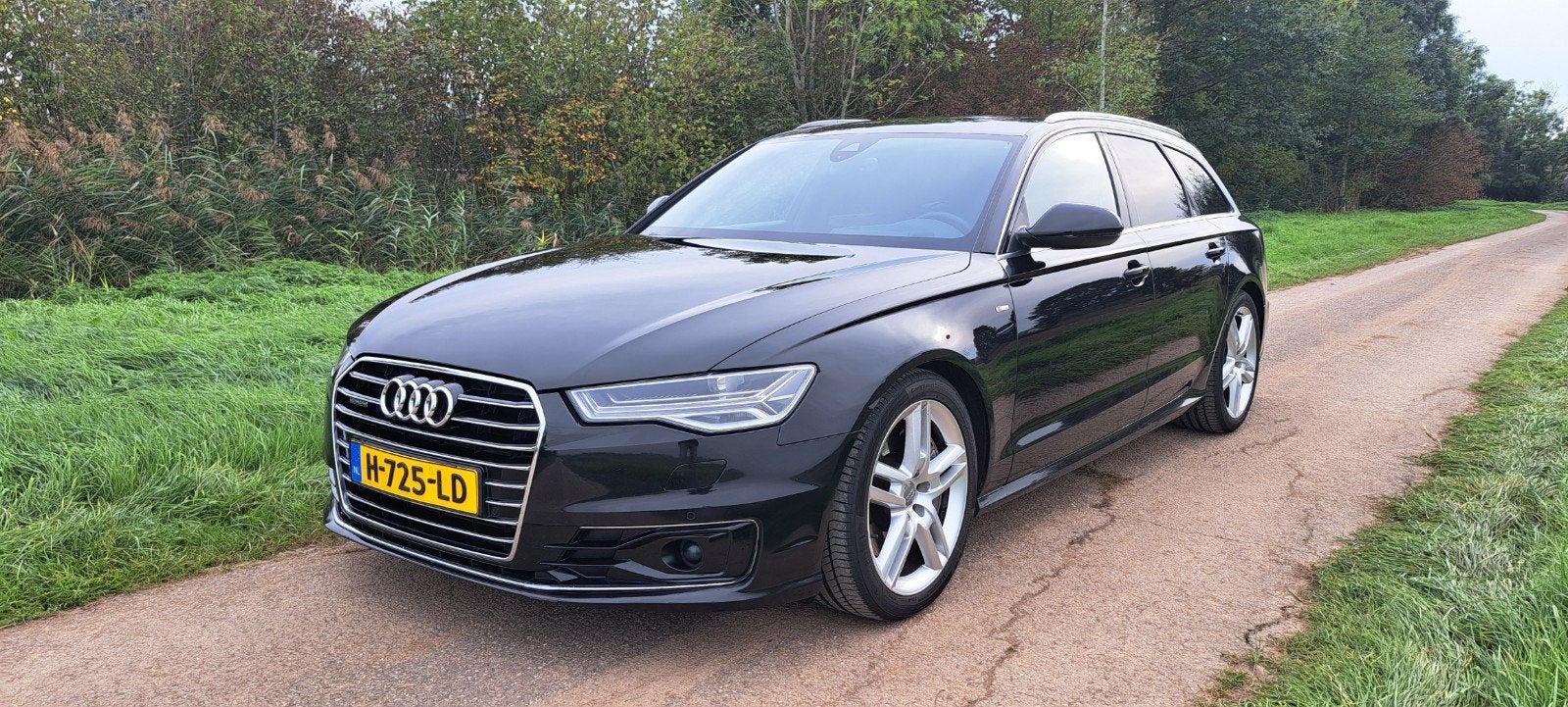 Audi A6 Avant 3.0 TDI BiTurbo 320pk Quattro S-Line | 2015 |, Dealer onderhouden, Zwart, 320 pk, Leder en Stof