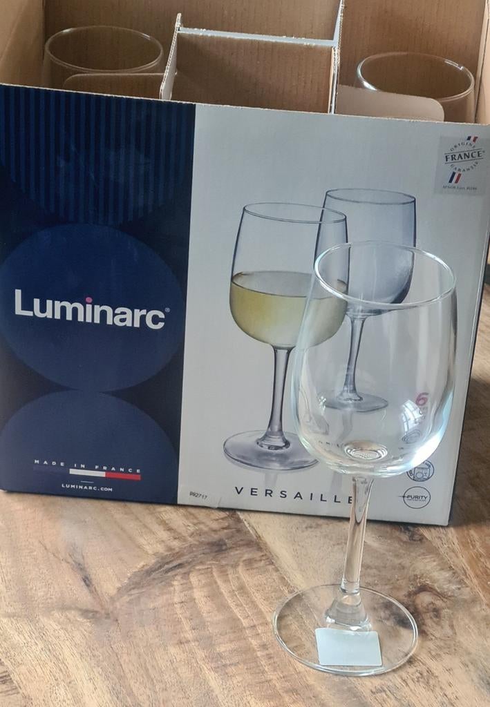 Luminarc wijnglazen Versailles 27cl, Verzamelen, Glas en Borrelglaasjes, Ophalen of Verzenden, Nieuw, Overige typen