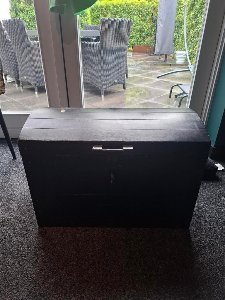 Zwarte speelgoedkist - opknapper, Ophalen, Gebruikt, 50 tot 100 cm, Minder dan 50 cm