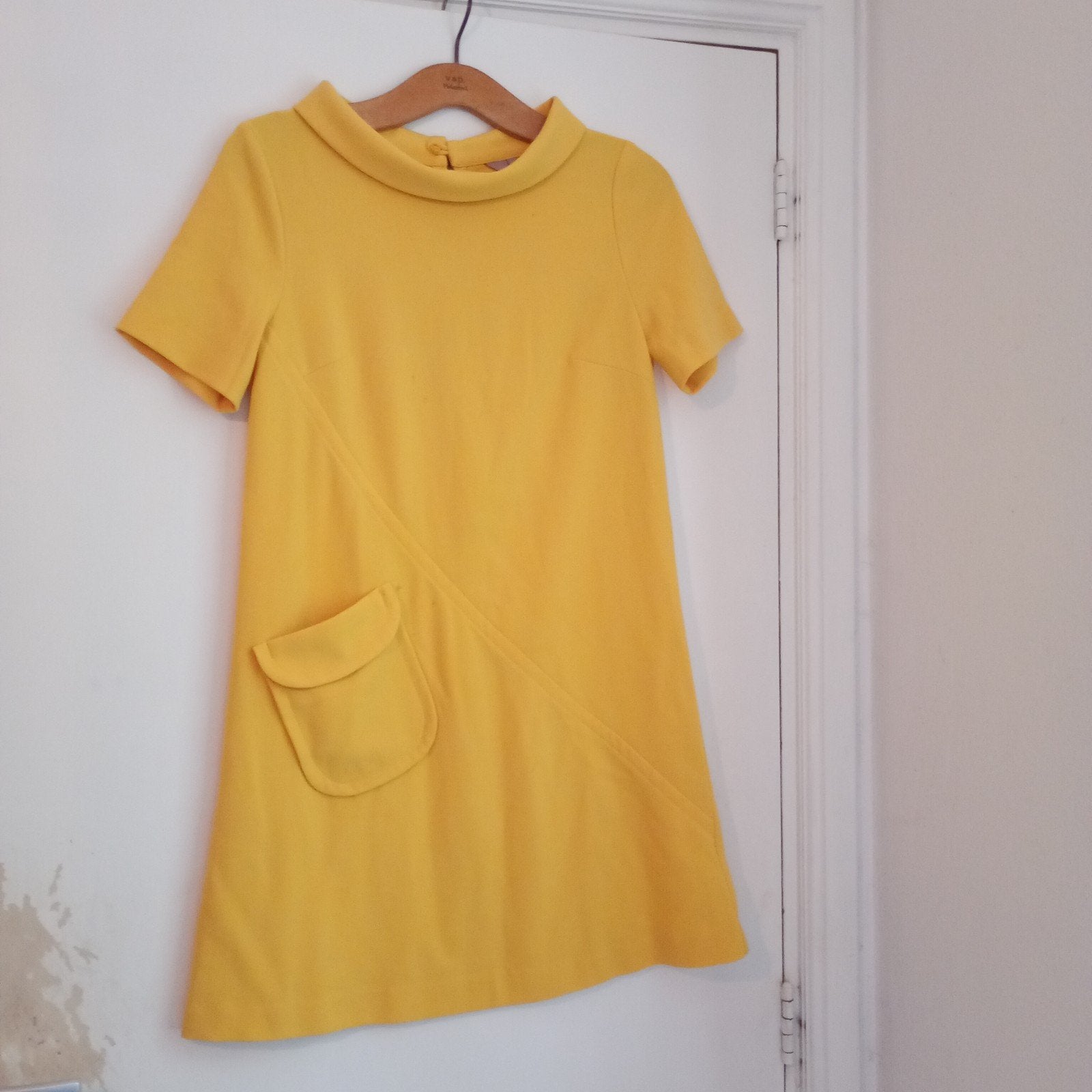 Geel H&M jurkje met korte mouwen en zakje, Geel, Ophalen of Verzenden, Maat 36 (S), Gedragen