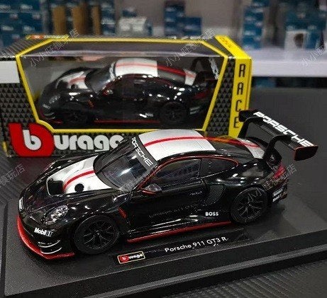 Porsche 911 GT3 R Racing Edition Zwart / Zilver 1:24 Burago, Tschuiten@hotmail.com, Duitsland, Auto, Burago