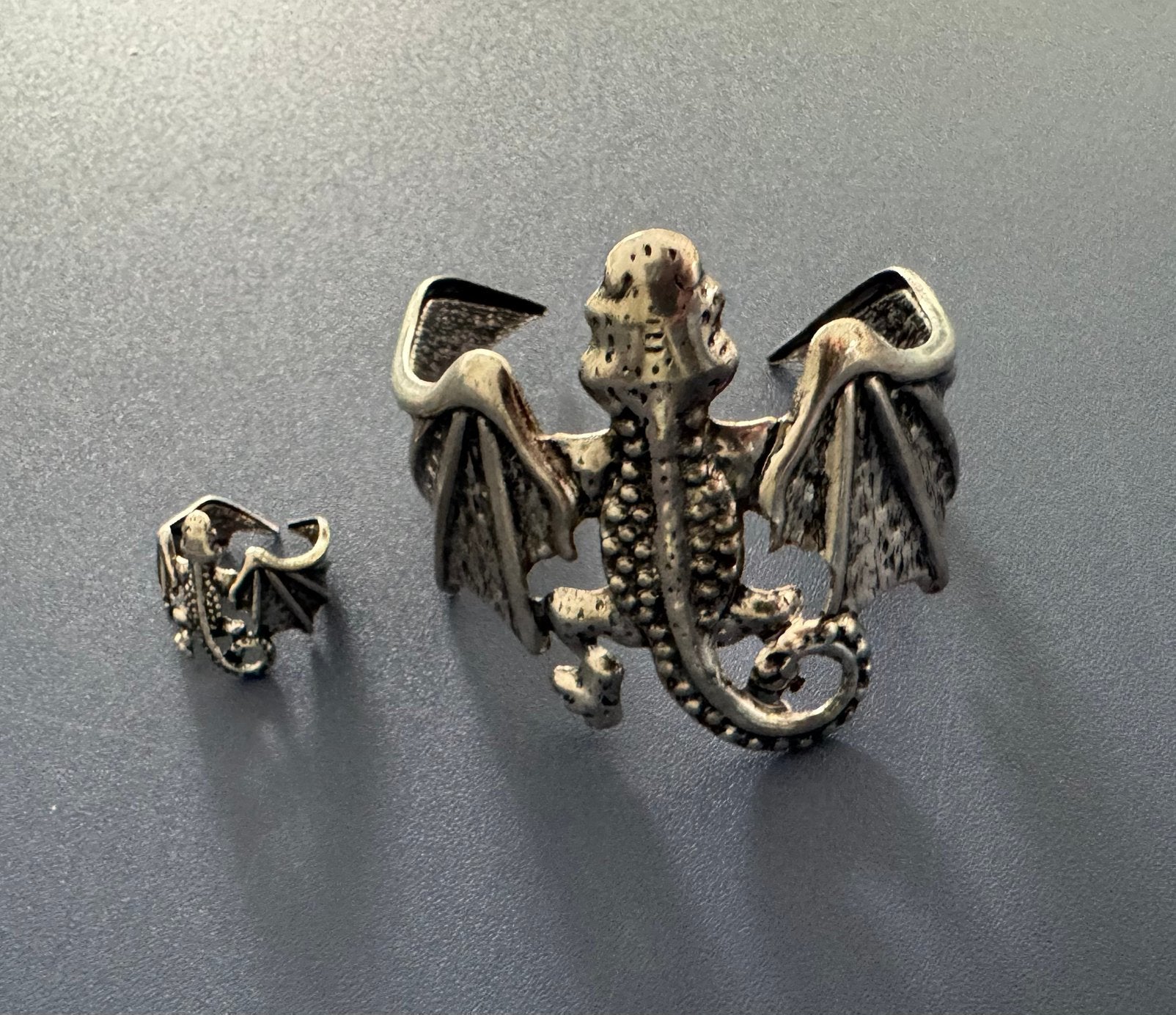 Nieuw sieraden set draak armband + ring draken gothic, Ophalen of Verzenden, Nieuw, Zilver, Staal