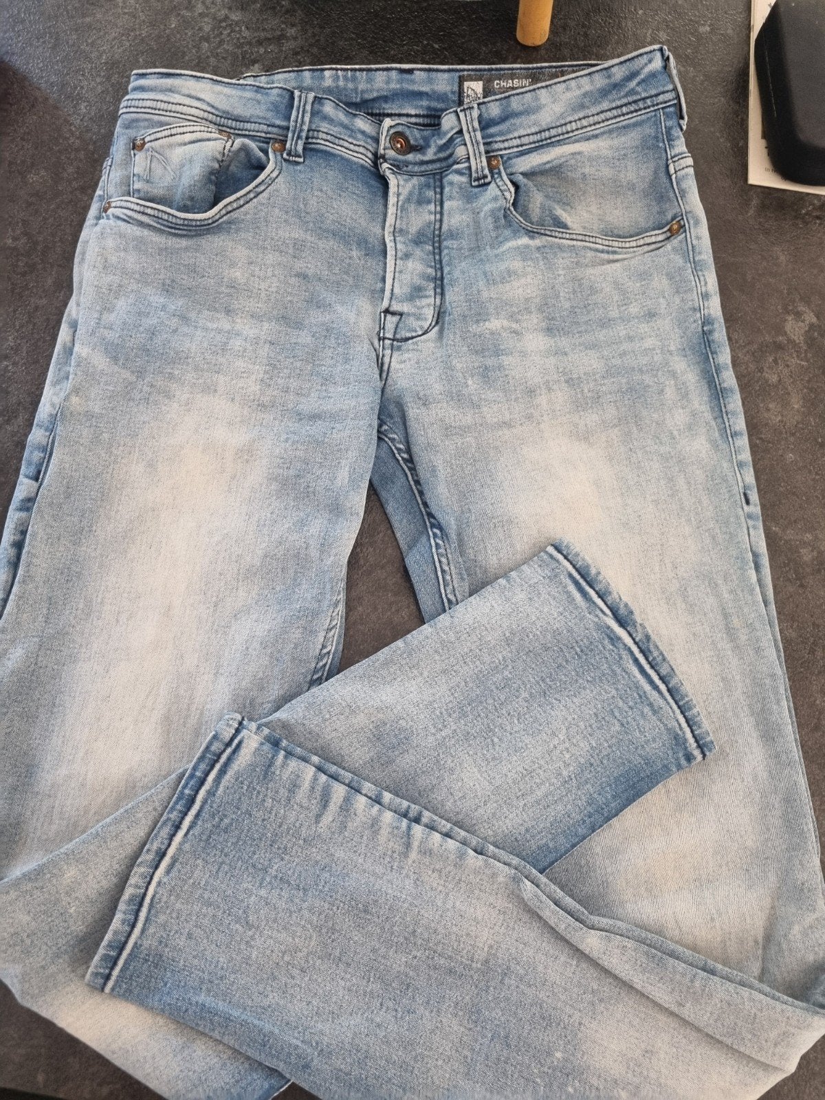 Chasin' Jeans - Maat W32-34, Chasin', Blauw, Overige jeansmaten, Ophalen of Verzenden