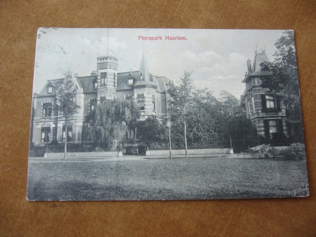 HAARLEM  =  FLORAPARK  BRIEFKAART 1909, Ophalen of Verzenden, Voor 1920, Gelopen, Noord-Holland