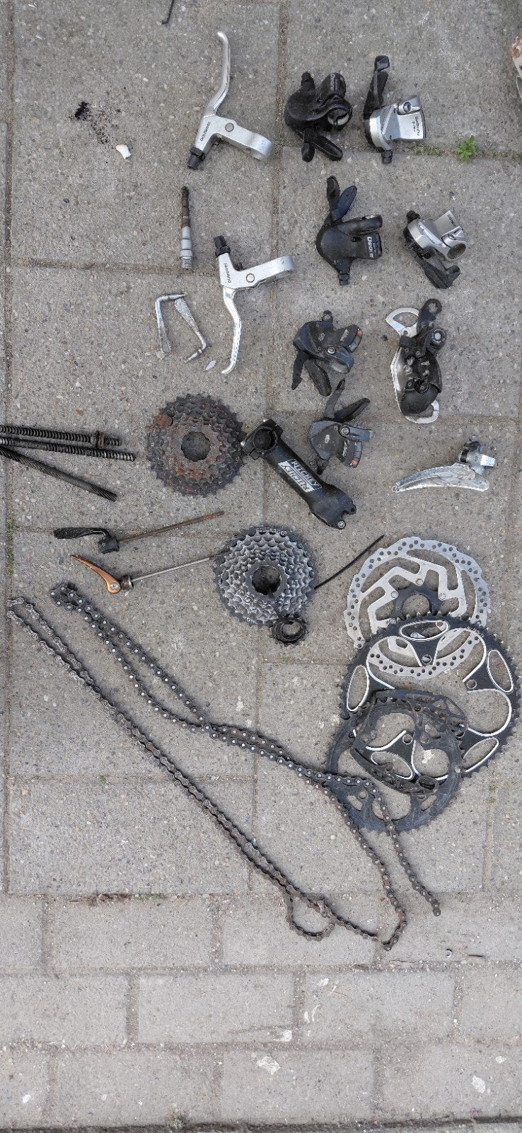 Shimano Deore Fiets Onderdelen - Gebruikt alles in 1 koop, Overige typen, Ophalen of Verzenden, Aluminium, Toerfiets