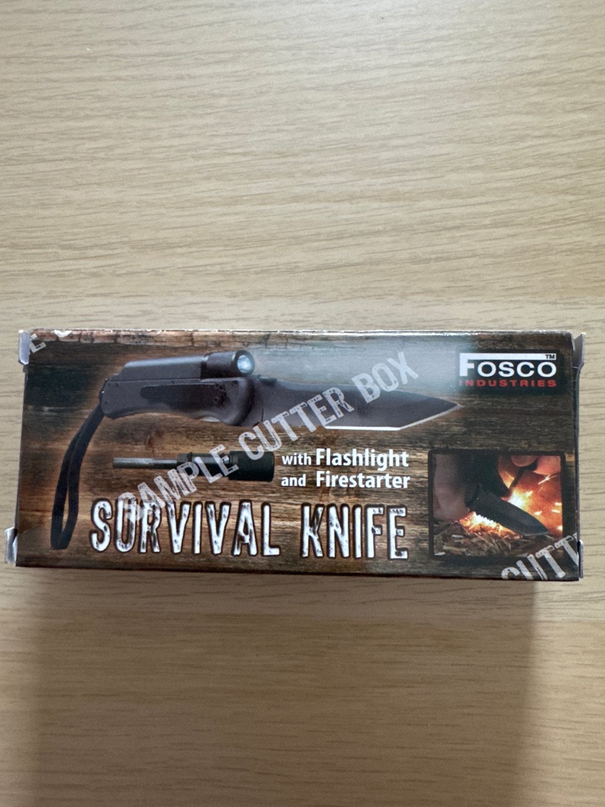 Fosco Industries Survivalmes met zaklamp en firestarter, Ophalen of Verzenden, Nieuw
