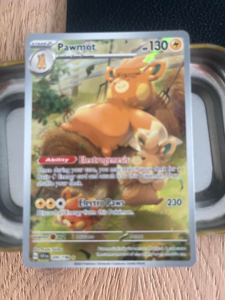 Pawmot #209 pokemon kaart, Ophalen of Verzenden, Nieuw, Losse kaart, Foil