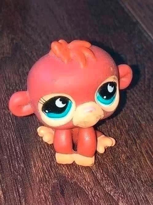 Littlest Pet Shop Aapje - Rood/Oranje Speelgoed, Ophalen of Verzenden