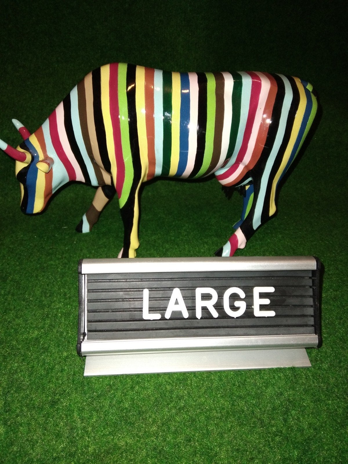 Cow Parade Koe "Striped" LARGE, Ophalen of Verzenden, Zo goed als nieuw, Dier