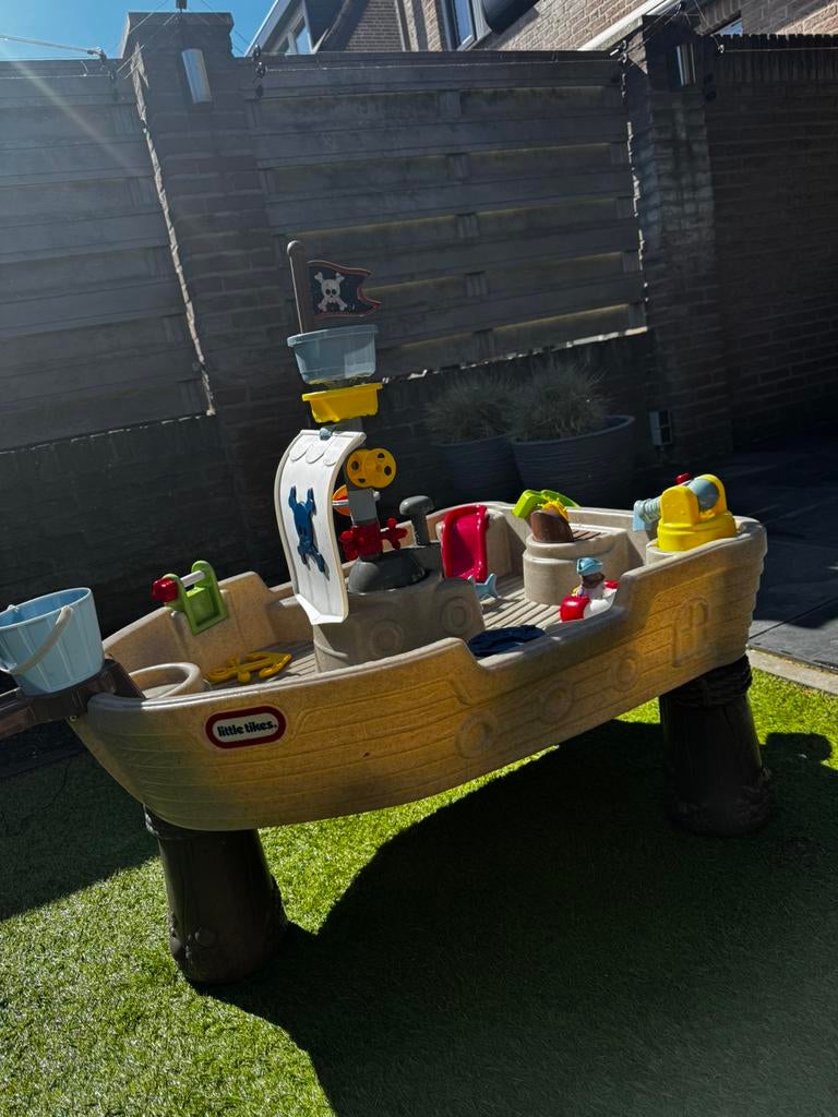 Watertafel piratenschip, Ophalen, Gebruikt