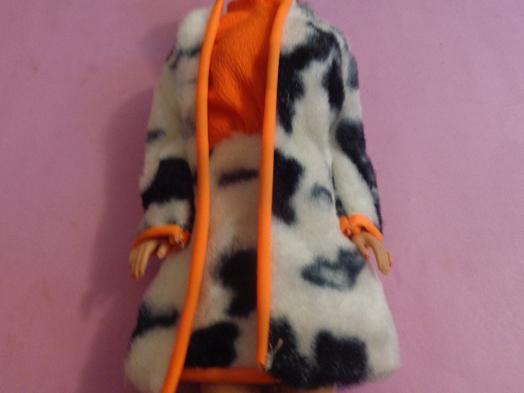 Barbie vintage Plush pony jas jurk laarzen, Ophalen of Verzenden, Gebruikt, Kleertjes