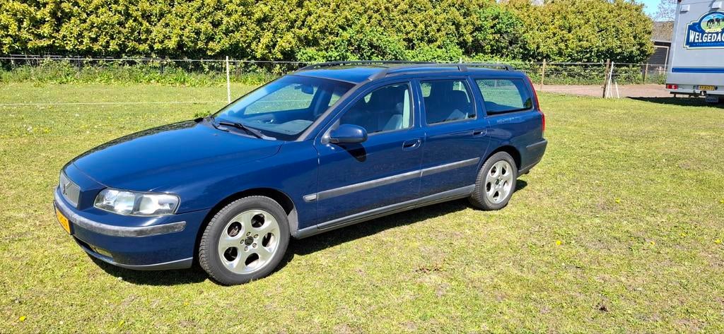 Volvo v70 2.4 T, nivomats! Trekhaak, 1800 kg, Zwart, Blauw, Leder en Stof