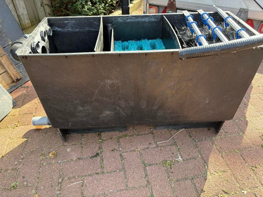 3-kamer vijverfilter - Compleet met filtermaterialen, Ophalen, Gebruikt, Vijverfilter