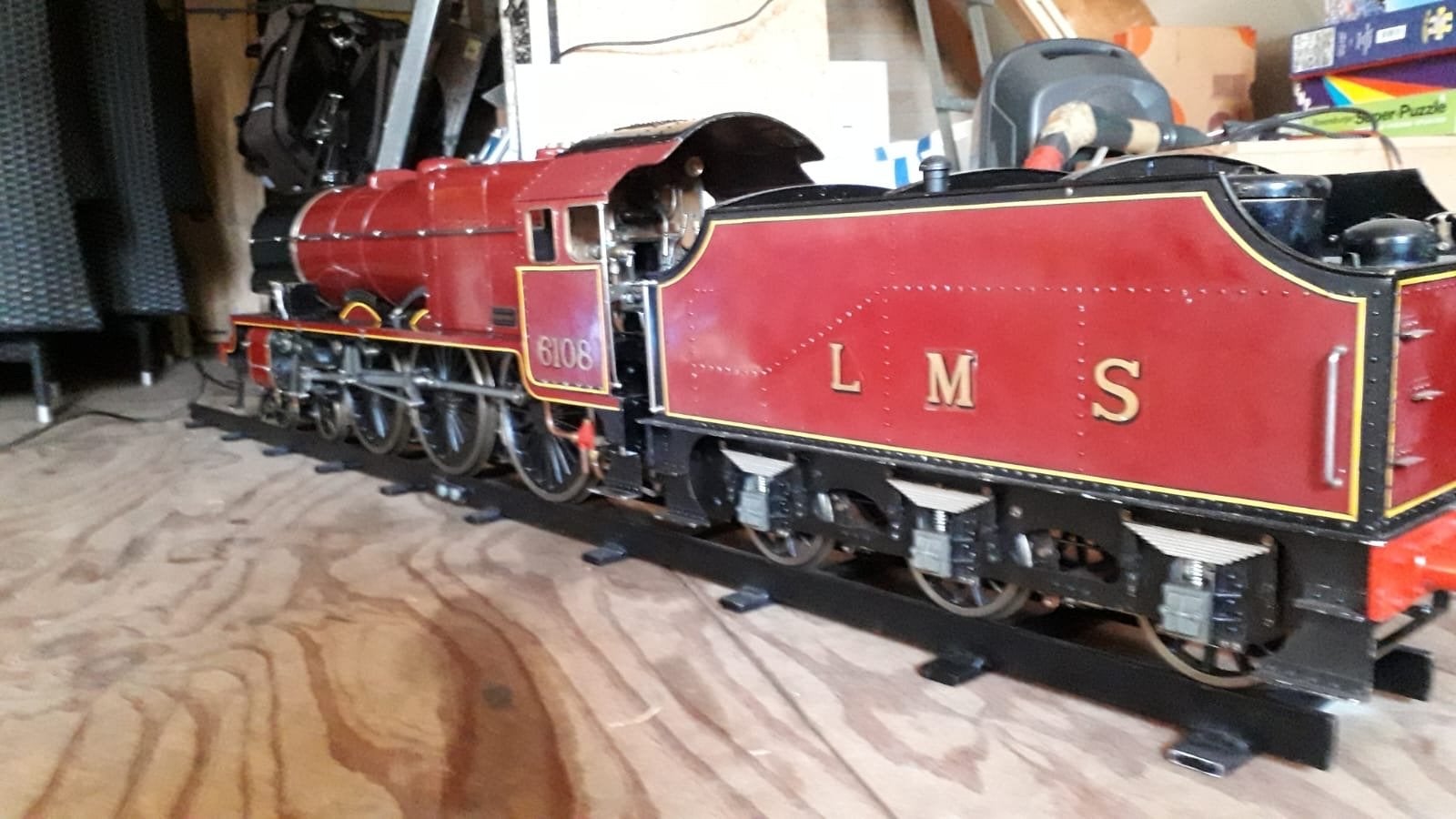 Engelse locomotief LMS 6108 5 inch - Nieuwstaat, Ophalen, Zo goed als nieuw, Locomotief, Overige merken