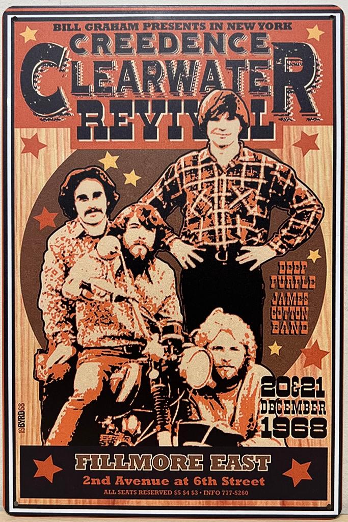 Creedence Clearwater Revival reclamebord van metaal deco, Verzamelen, Info@deconoord.nl, Deco Noord, Nieuw, Ophalen of Verzenden