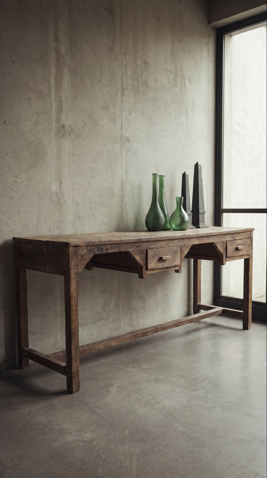 Antieke massief houten werktafel / werkbank, Ophalen