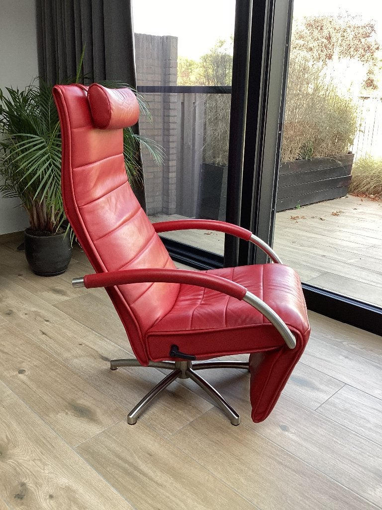 Jori relax+kussen Mensana mono-move Topstaat, Huis en Inrichting, Ophalen, Minder dan 50 cm, Leer, Zo goed als nieuw