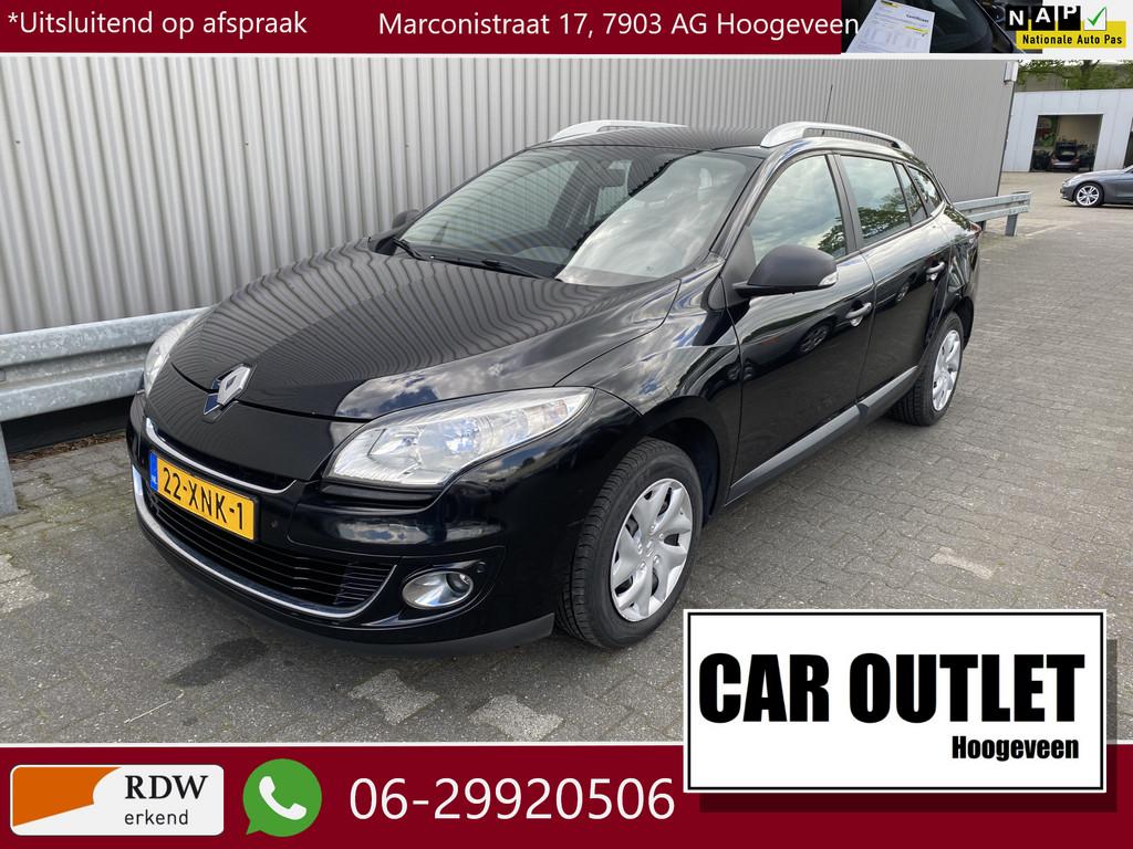 Renault Mégane Estate 1.6 Authentique met Airco, Trekhaak e, Auto's, Euro 5, Gebruikt, 4 cilinders, Zwart