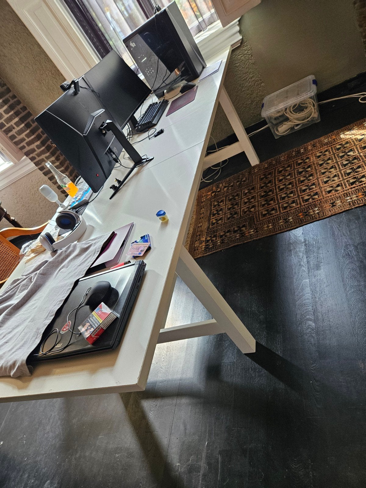grote witte tafel uitschuifbaar, Ophalen, 90 cm, Gebruikt, 300 cm