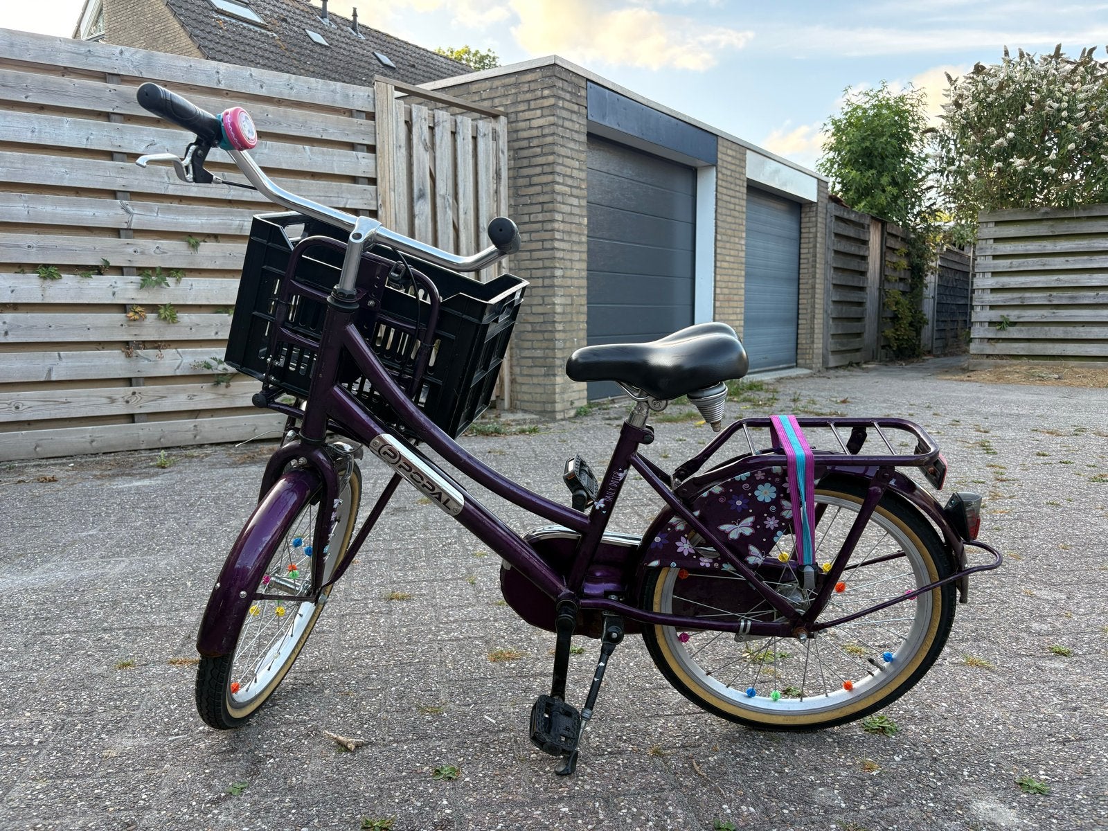 Popal Daily Dutch 20 inch meisjesfiets met mand, Ophalen, Terugtraprem, Gebruikt, Handrem