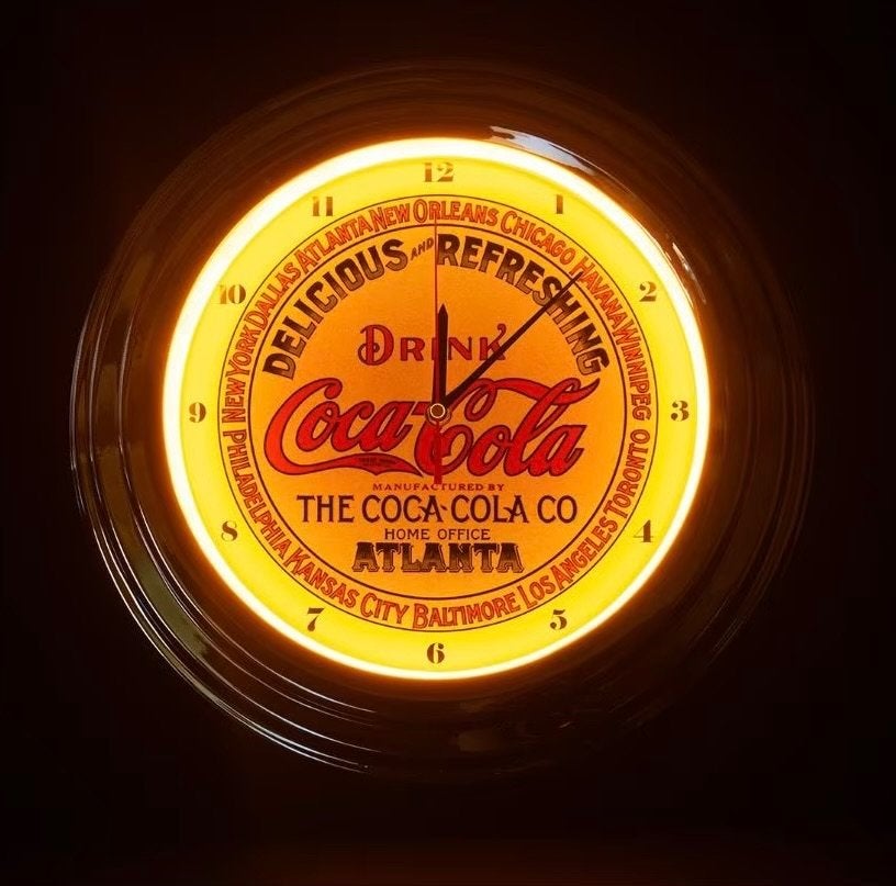 Klok - Neon LED - Coca Cola / Rock&Rol., Verzamelen, Ophalen of Verzenden, Nieuw, Overige typen