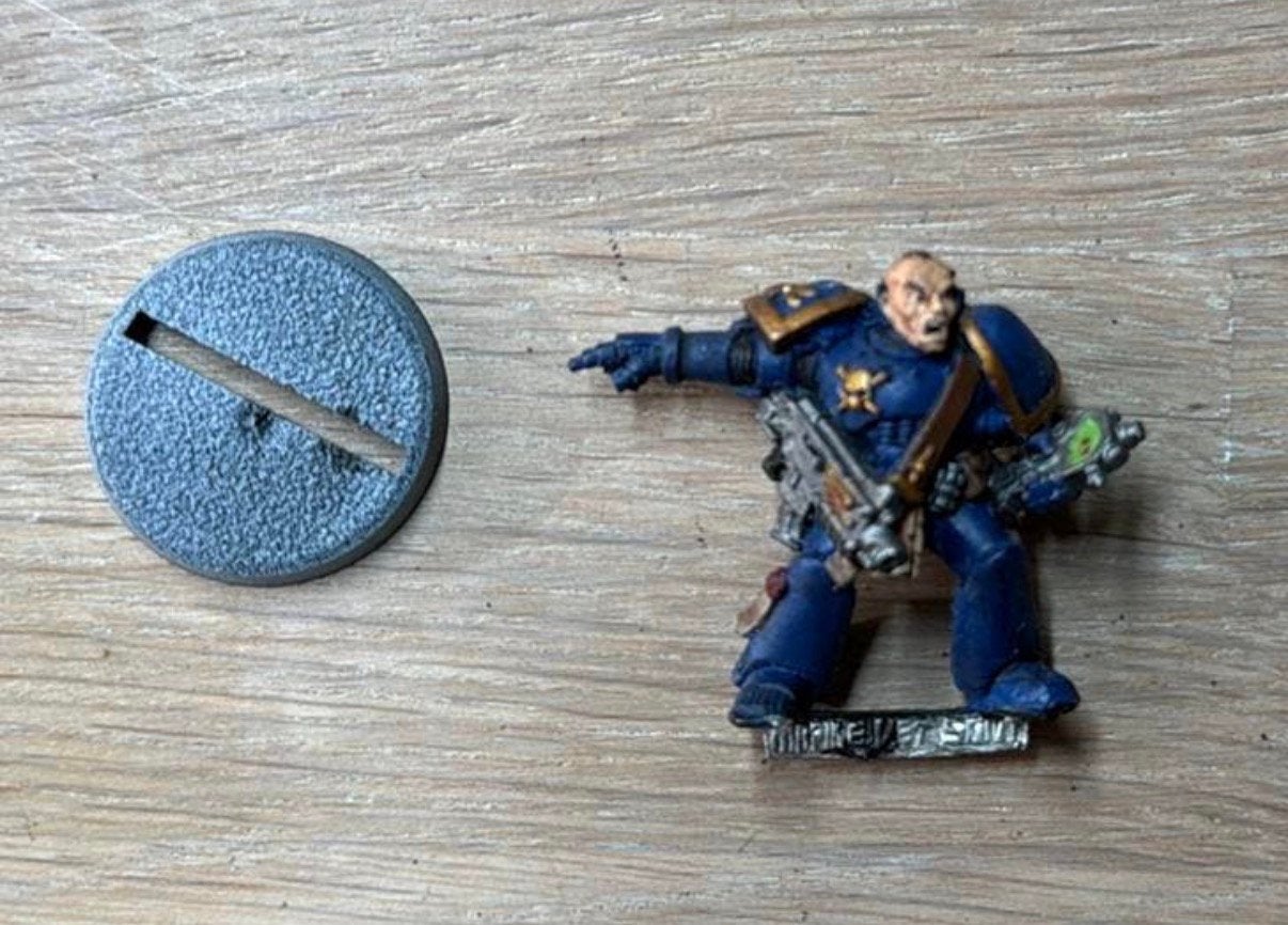 Warhammer 40k Veteran Sergeant Space Marine (metal), Ophalen of Verzenden, Zo goed als nieuw, Warhammer 40000
