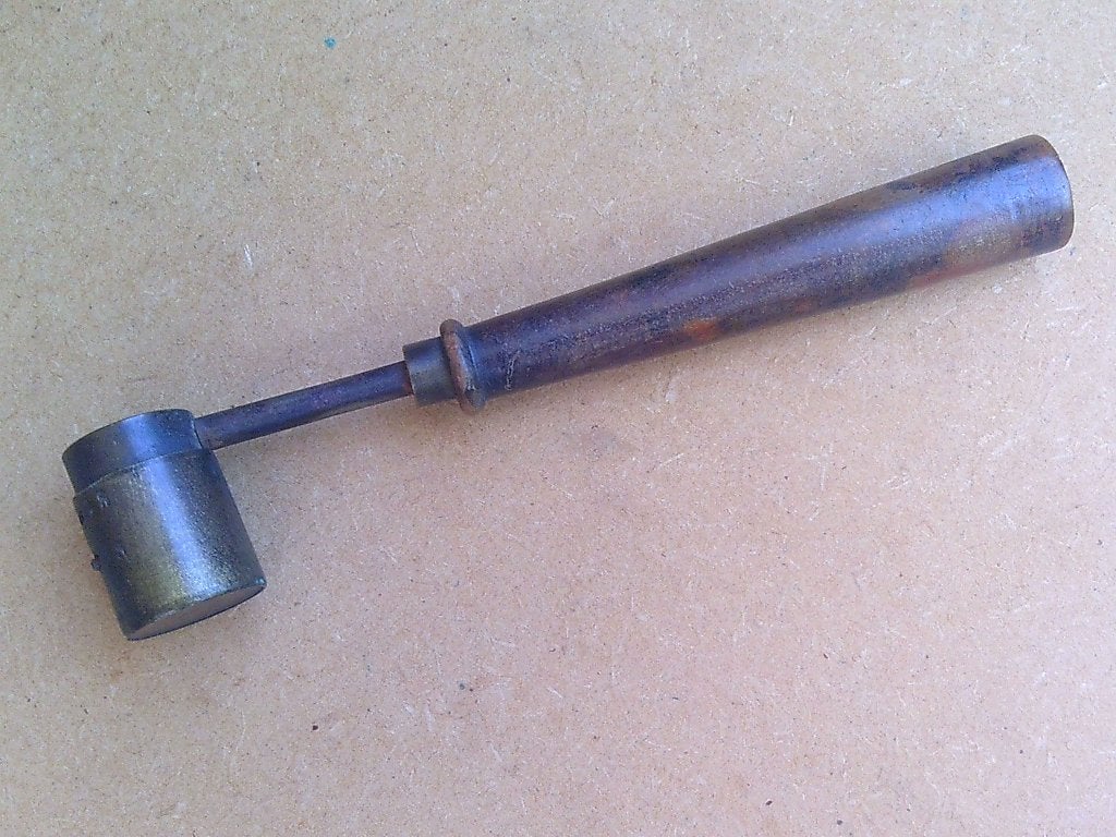 Antiek kruitmaatje uit Frankrijk heeft 3 verschillende stan,, Verzamelen, Ophalen of Verzenden, Landmacht, Overige gebieden, Overige typen
