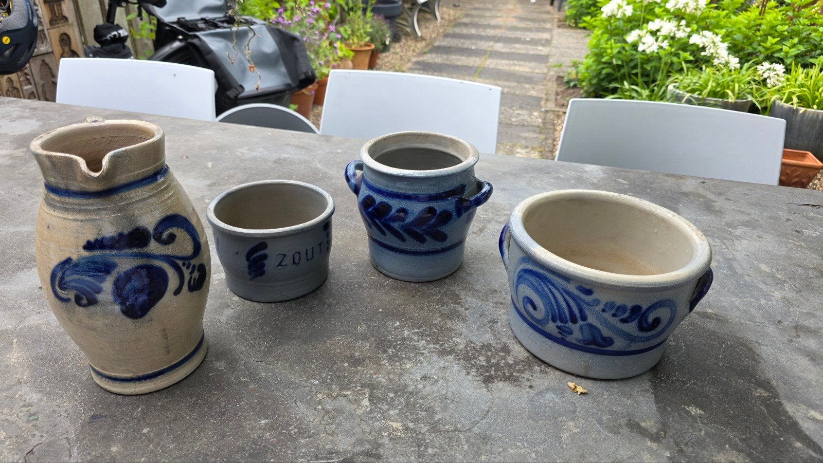 4 Keulse potten allen in goede staat geen gebreken, Ophalen of Verzenden