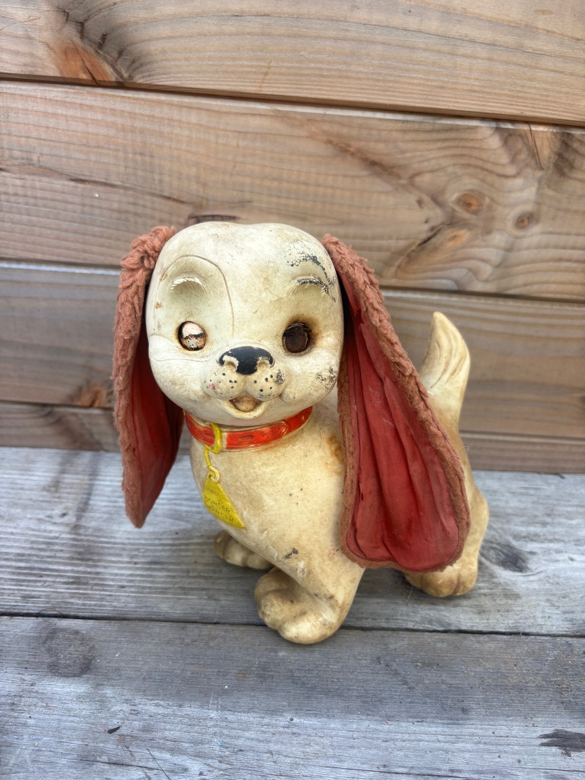 Vintage Rubberen Hondje 'Bowser' - Jaren 50 Speelgoed, Ophalen of Verzenden