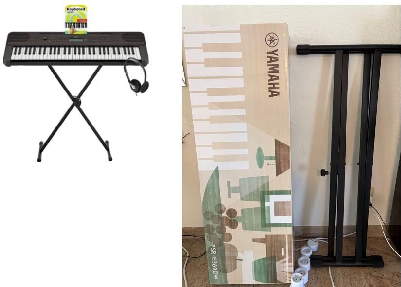 Yamaha PSR-E360DW Keyboard incl. Standaard|Zo goed als nieuw, Muziek en Instrumenten, Keyboards, Ophalen, 61 toetsen, Yamaha, Zo goed als nieuw
