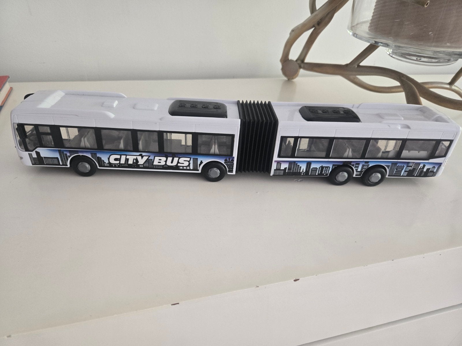 Gelede City Bus Speelgoedbus - Wit, Ophalen of Verzenden, Gebruikt