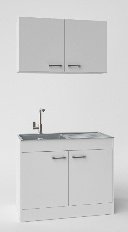 keuken van 1 meter met spoelbak nieuw bovenkast nieuw nieuw, Huis en Inrichting, Keuken | Complete keukens, Wit, Nieuw, Enkelwandige keuken