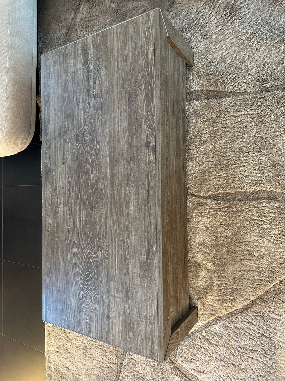 Salontafel met 2 lades - Houtlook - 134x67x40 cm, Huis en Inrichting, Ophalen, Gebruikt, 100 tot 150 cm, 50 tot 100 cm