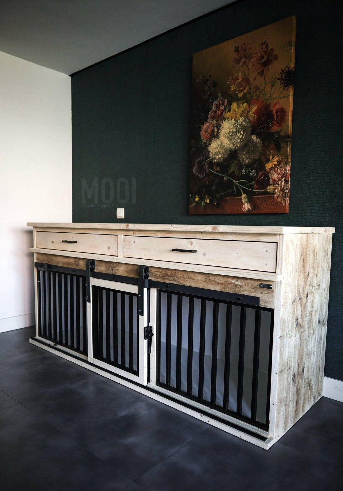 Unieke maatwerk hondenbench meubelen, Ophalen of Verzenden, Nieuw