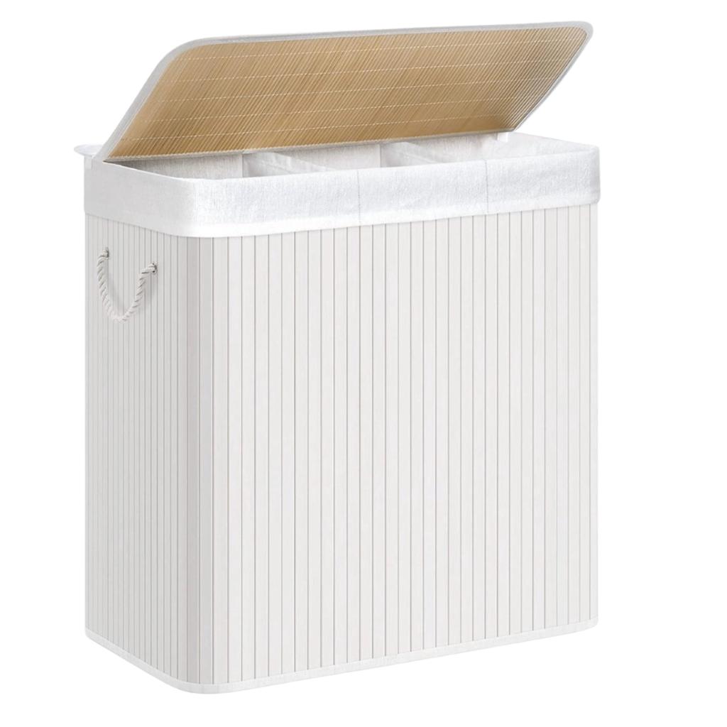 Wasmand met 3 vakken bamboe, Huis en Inrichting, Badkamer | Badtextiel en Accessoires, Nieuw, Bruin, Ophalen of Verzenden