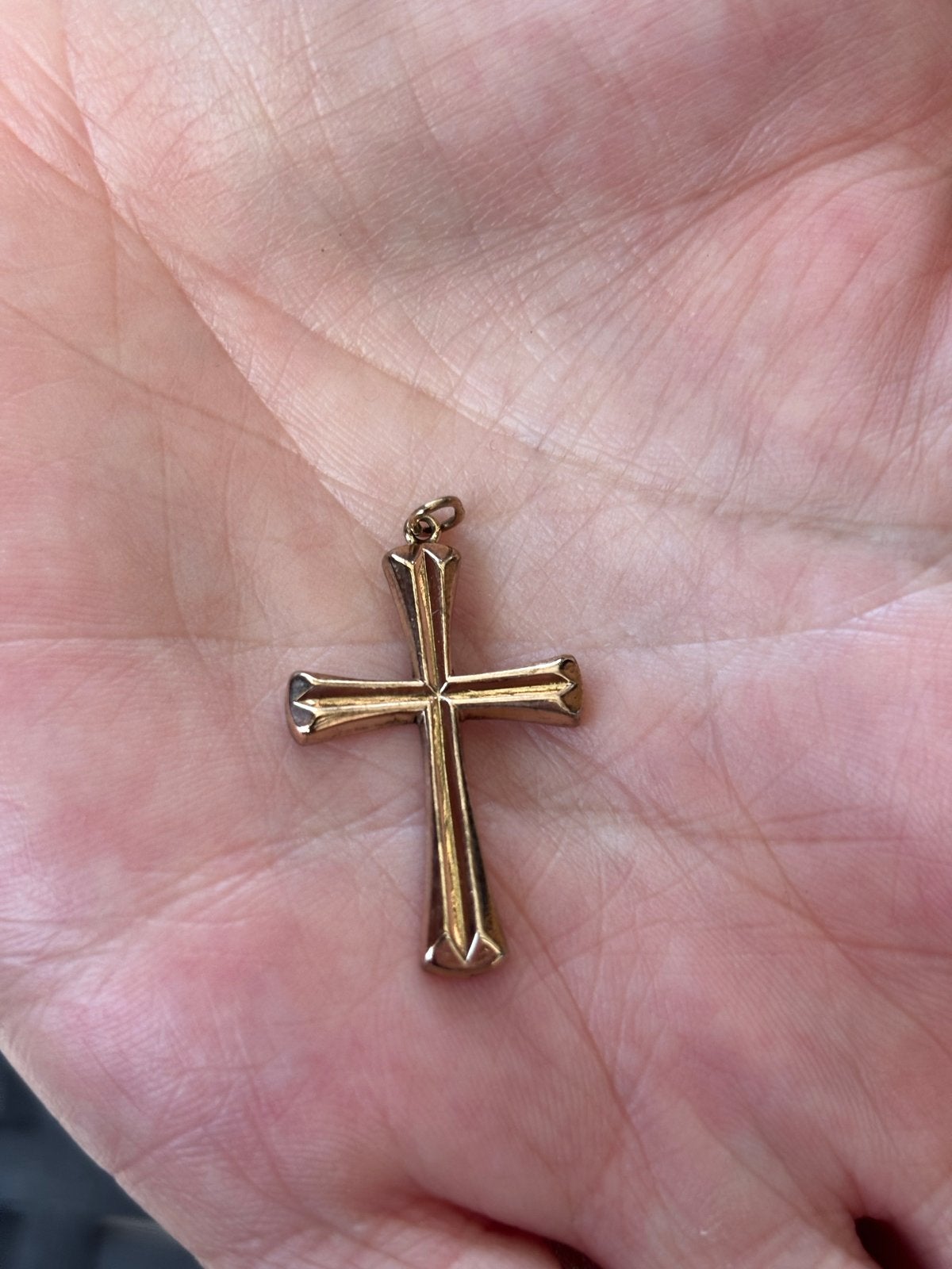 Prachtige Gouden 8K (333) Kruis Hangertje, Ophalen of Verzenden, Zo goed als nieuw, Kruis of Symbool, Goud