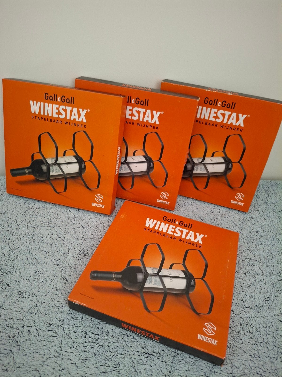 4 x wijnrek winestax gall en gall stapelbaar nieuw in doos, Overige merken, Overige typen, Nieuw, Ophalen of Verzenden