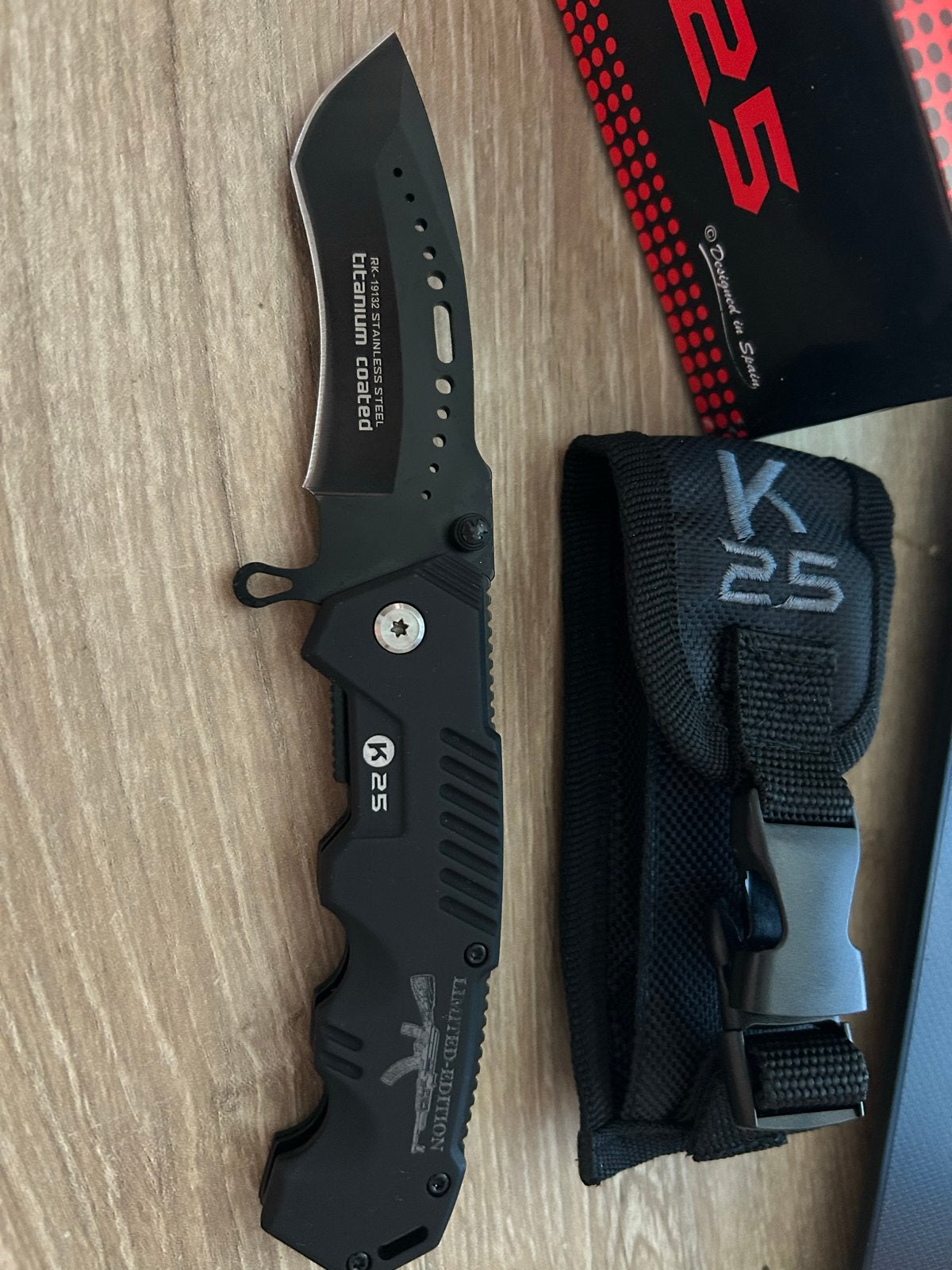 K25 Limited Edition Zakmes - Titanium Gecoat, Ophalen of Verzenden, Zo goed als nieuw