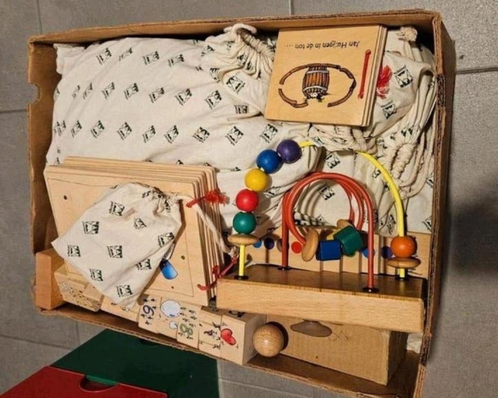 Houten speelgoed set, Kinderen en Baby's, Speelgoed | Houten speelgoed, Gebruikt, Overige typen, Ophalen