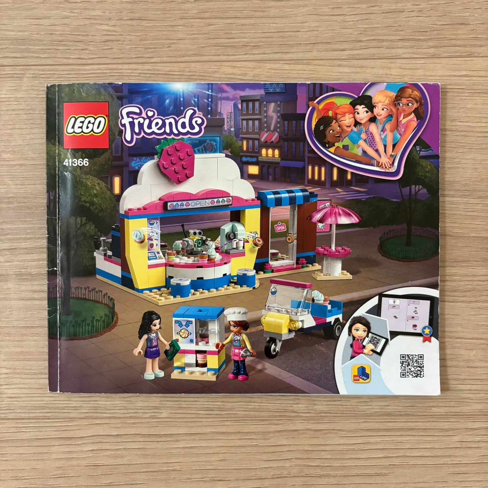 Lego Friends Olivia’s cupcake café - 41366 - compleet, Lego, Friends, Ophalen of Verzenden, Zo goed als nieuw
