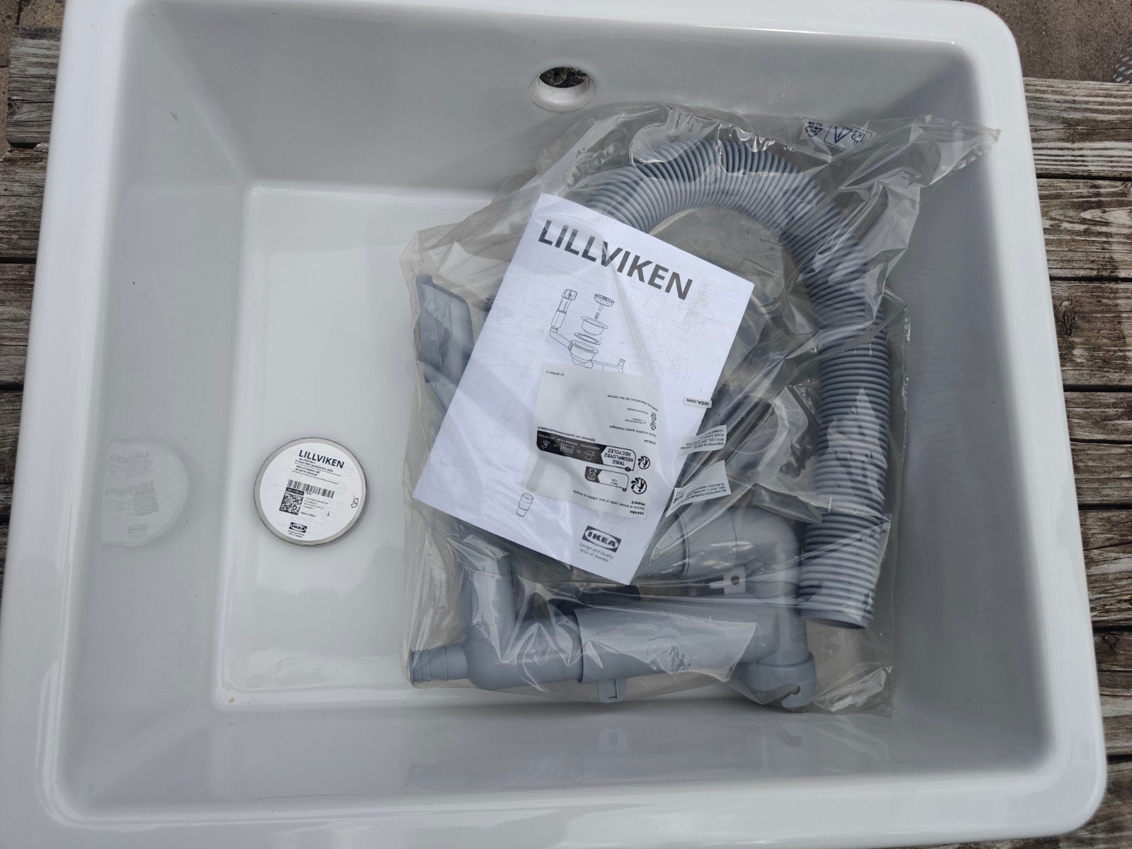 IKEA Havsen spoelbak met nieuwe Lillviken afvoerset, Huis en Inrichting, Ophalen of Verzenden, Nieuw