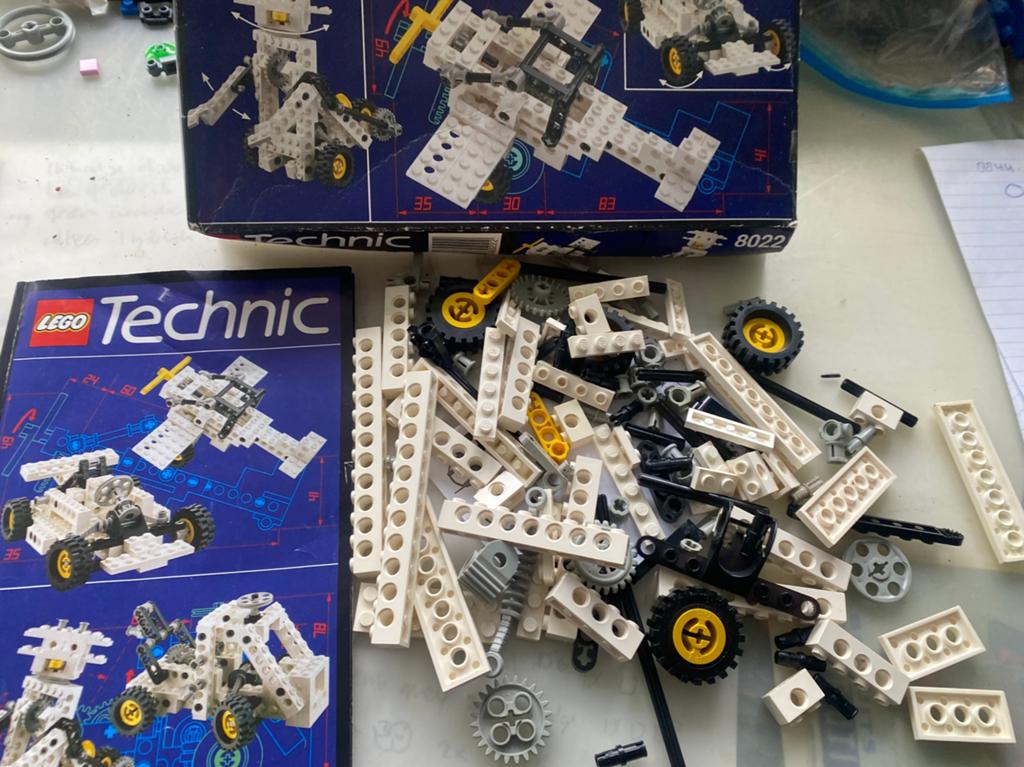 Oude lego technic 8022 starterset complert met doos wit, Compleet, Gebruikt, Lego, Ophalen of Verzenden