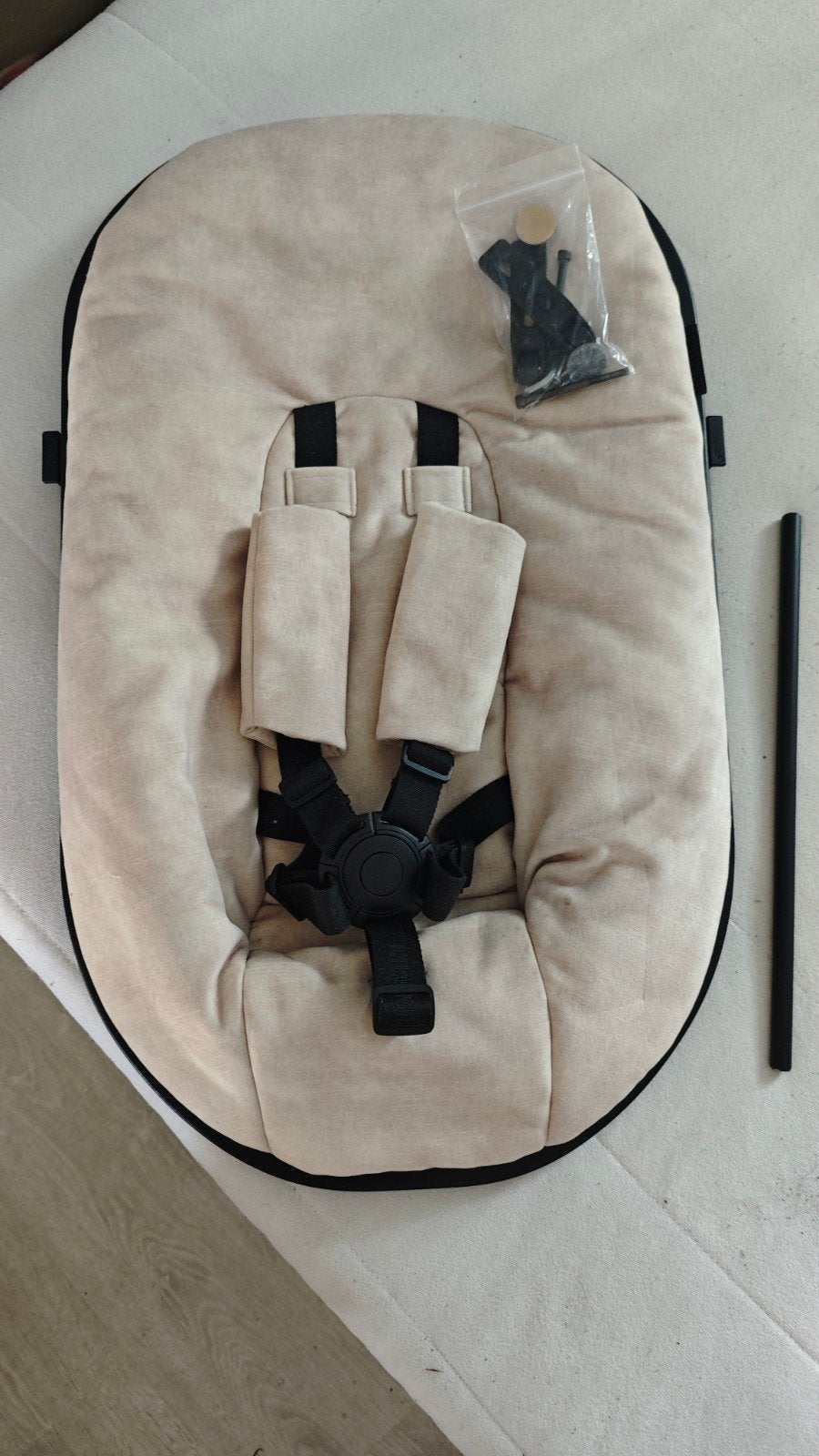 Kidsmill Up Newborn Frame met bekleding - Zwart Beige Velour, Kinderen en Baby's, Kinderstoelen, Ophalen, Zo goed als nieuw