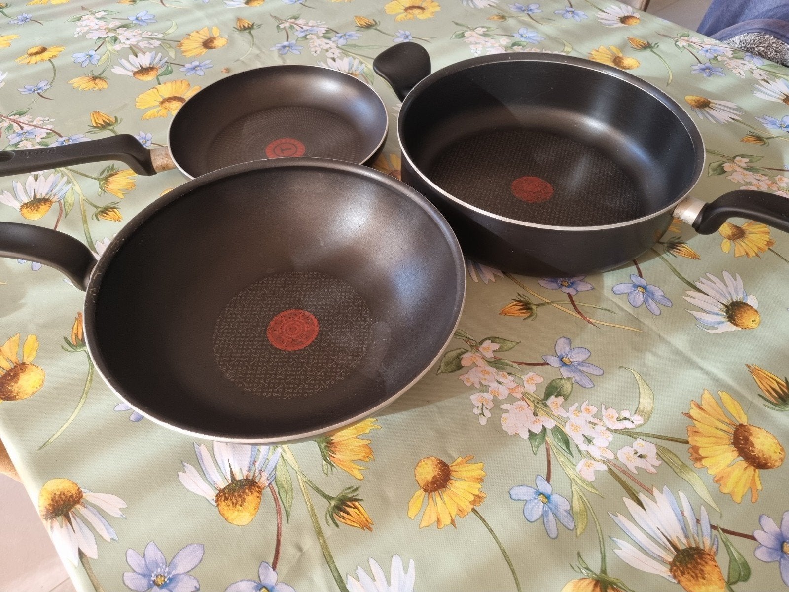 Tefal Koekenpan en Kook-en Wokpan Set - Gebruikt, Huis en Inrichting, Keuken | Potten en Pannen, Ophalen of Verzenden, Gebruikt