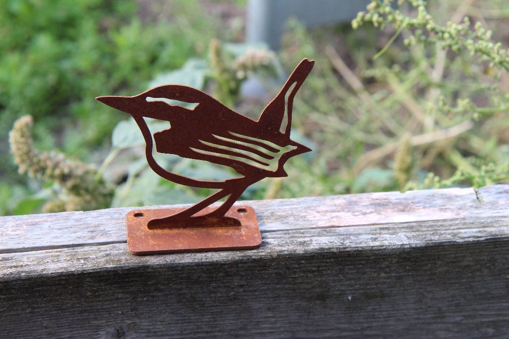 Metalen vogel winterkoning voor hek of schutting TT239, Euregioweg 225 Enschede, Info@esschertdesign.nl, Nieuw, Ophalen of Verzenden