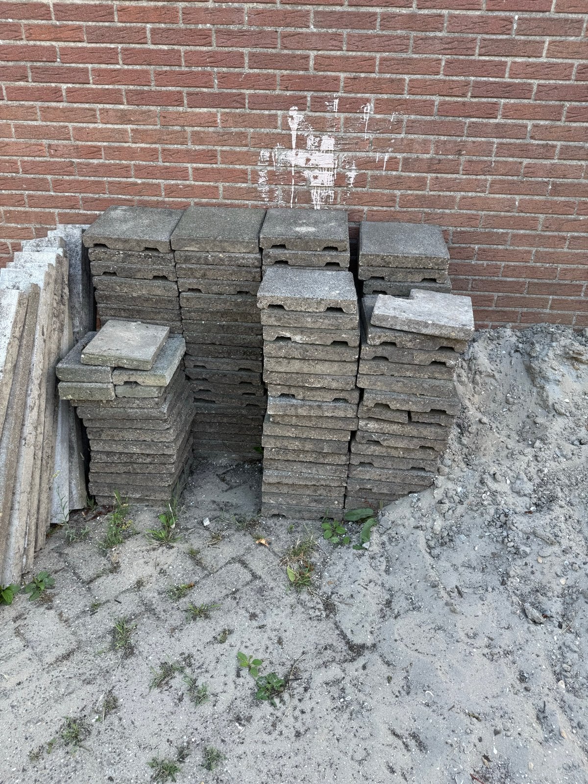 Betontegels 30x30 cm met eventueel opsluitbanden, Ophalen, Gebruikt, 10 m² of meer, Beton
