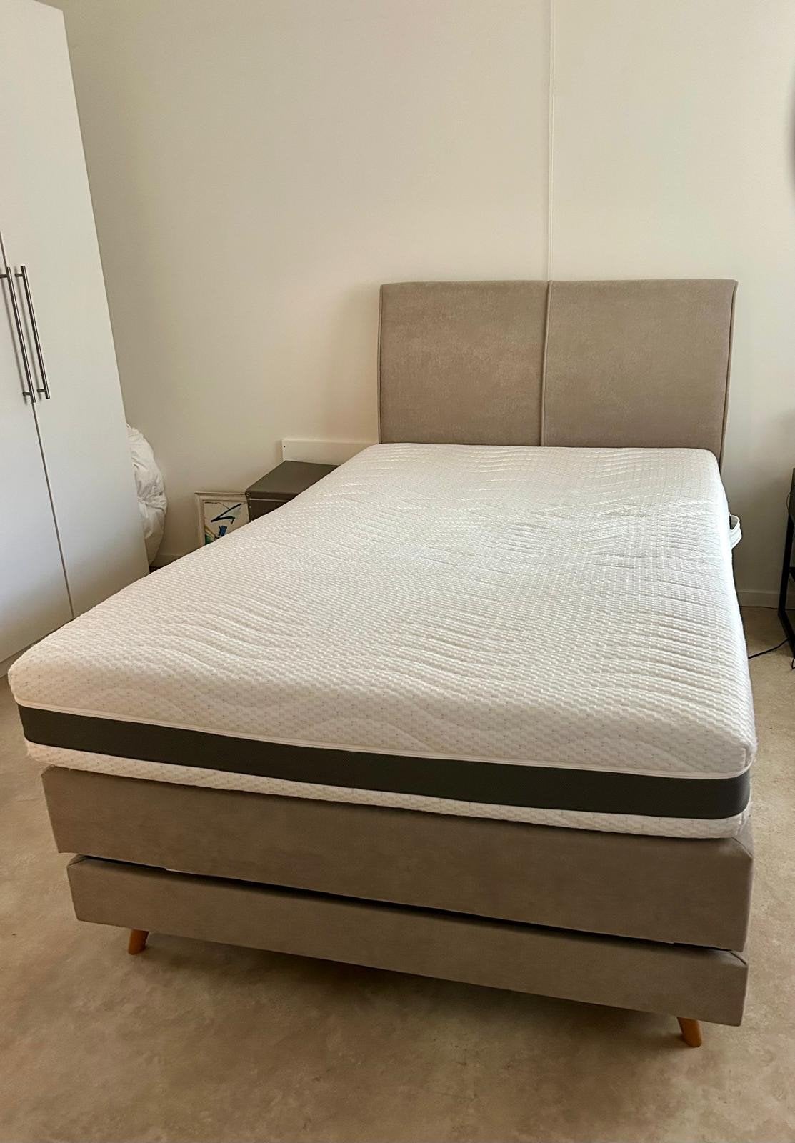 senioren electrische boxspring 120x200 cm, Ophalen, Gebruikt, Beige, Twijfelaar