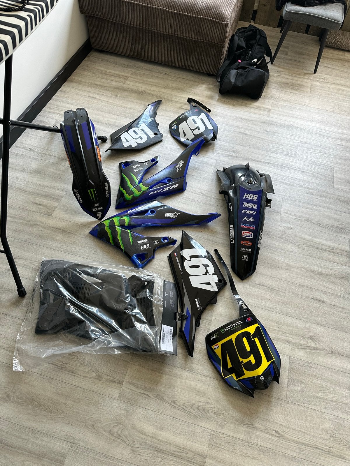 Gebruikte kappenset YZ250 2025 met stickers en radiateurkapp, Ophalen of Verzenden, Gebruikt