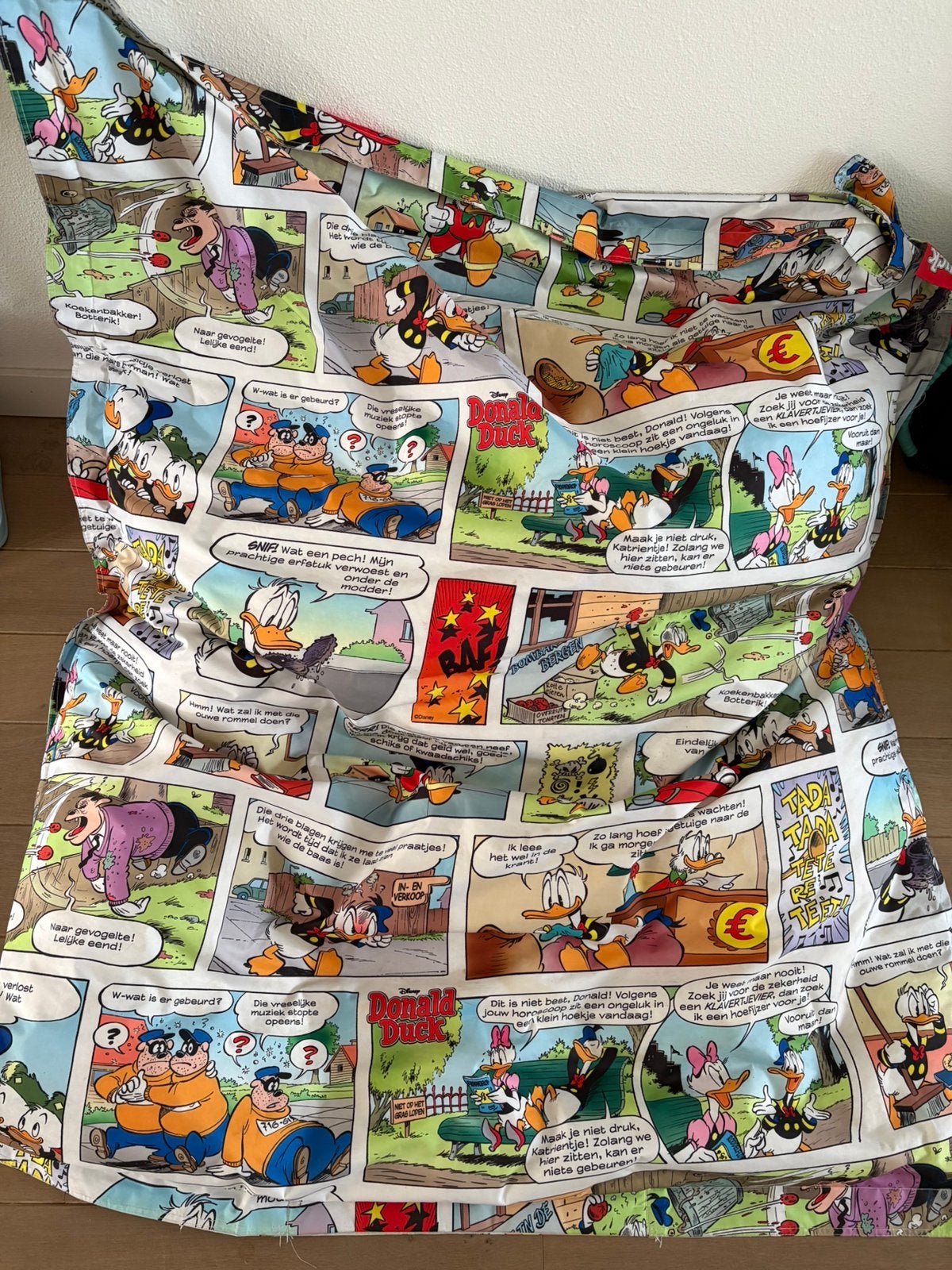 Donald Duck zitzak XL, Huis en Inrichting, Zitzakken, Ophalen, Zo goed als nieuw, Meerkleurig, Zitzak